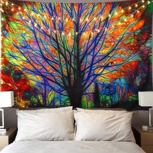 Colorful Tree of Life Tapestry